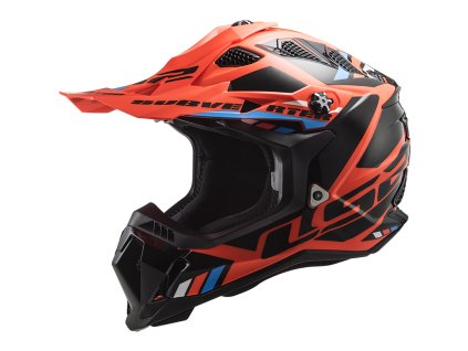 LS2 MX700 SUBVERTER STOMP FLUO ORANGE BLACK-06 (velikost M, pohlaví a věk unisex)