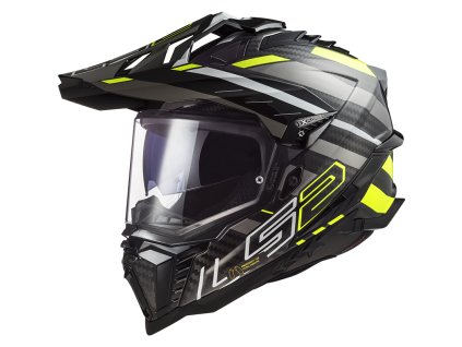 LS2 MX701 EXPLORER C EDGE GL.BLACK H-V YELL-06 (velikost 3XL, pohlaví a věk unisex)