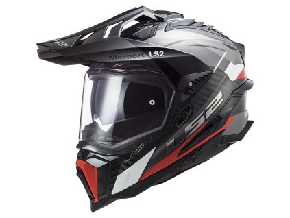 LS2 MX701 C EXPLORER FRONTIER G.TITANIUM RED-06 (velikost L, pohlaví a věk unisex)