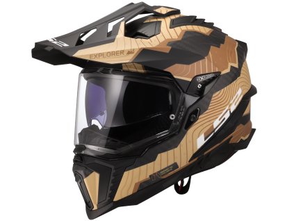 LS2 MX701 EXPLORER C TRICK BROWN SAND-06 (velikost M, pohlaví a věk unisex)