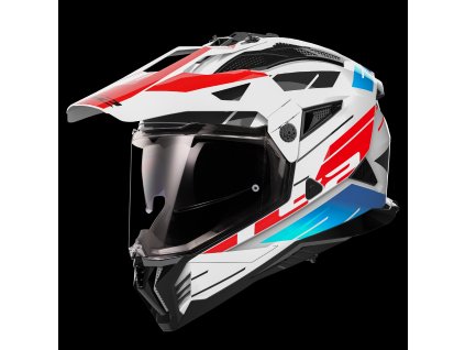 LS2 MX702 PIONEER II NAMIB WHITE BLUE RED-06 (velikost 3XL, pohlaví a věk unisex)
