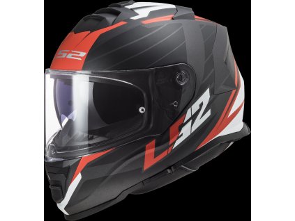 LS2 FF800 STORM II NERVE MATT BLACK RED-06 (velikost 3XL, pohlaví a věk unisex)