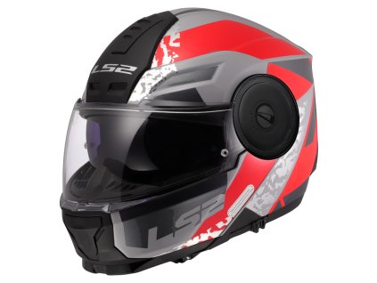 LS2 FF902 SCOPE II OXYD GREY RED-06 (velikost L, pohlaví a věk unisex)