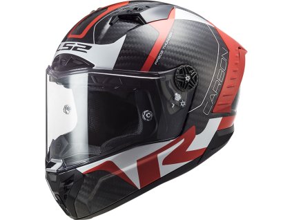 LS2 FF805 THUNDER C RACING1 GL.RED WHITE (velikost XL, pohlaví a věk unisex)