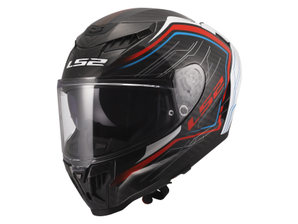 LS2 FF807 DRAGON SUBIC WHITE BLUE RED (velikost L)