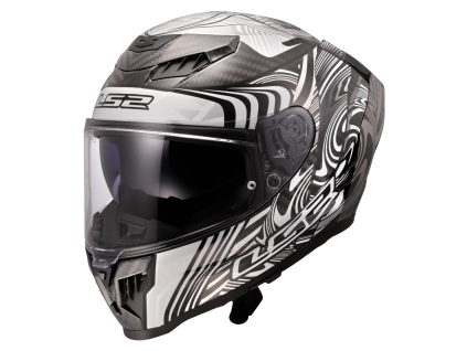 LS2 FF807 DRAGON ENTHUM SILVER (velikost M)