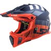 LS2 MX437 FAST EVO XCODE MATT FL.ORANGE BLUE