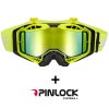 LS2 AURA PRO GOGGLE BLACK YELLOW WITH IRIDIUM VISOR