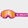 LS2 CHARGER GOGGLE PINK WITH IRIDIUM VISOR