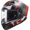 LS2 FF805 THUNDER C RACING1 GL.RED WHITE (velikost XL, pohlaví a věk unisex)