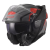 LS2 FF910 ADVANT II GLIDE BLACK GREY RED (velikost S)