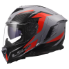 LS2 FF818 STORM III DYNAMO GREY RED (velikost 3XL)