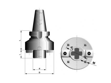 Frézovací trn pro fr. hlavy BT50x60-130 MAS-BT