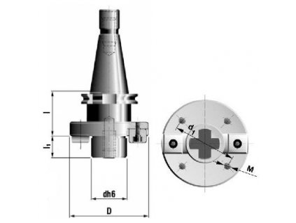 Frézovací trn pro fr. hlavy SK40x40-90 ČSN220432