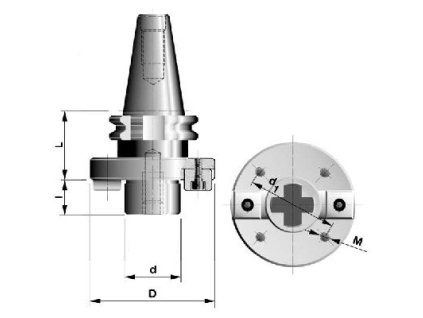 Frézovací trn pro fr. hlavy SK50x40-90 DIN69871