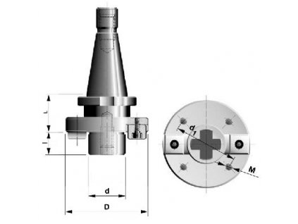 Frézovací trn pro fr. hlavy SK50x40-90 DIN2080