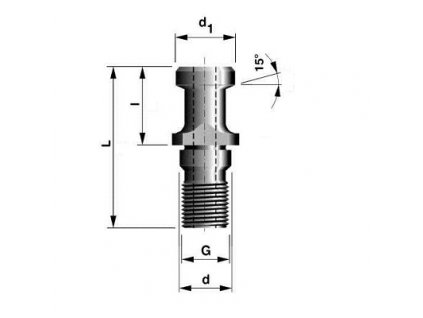 Upínací čep pro SK40/M16    ISO7388/2-A