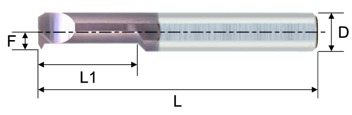Vnitřní karbidový mini nůž závitový pro min díru 4,1mm (pravý) P 0,8-1,00