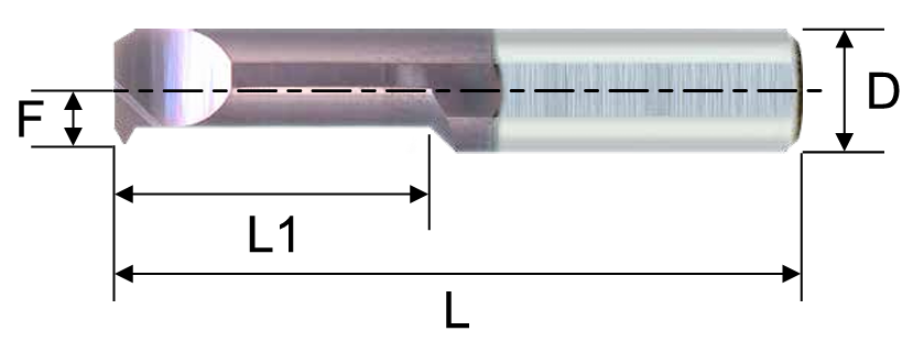Vnitřní karbidový mini nůž závitový pro min díru 4,1mm (pravý) P 0,8-1,00