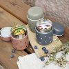 LÄSSIG Food Jar Medium Happy Prints light olive