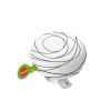 Melon Fresh Bell Scribble Zvonček, Biela