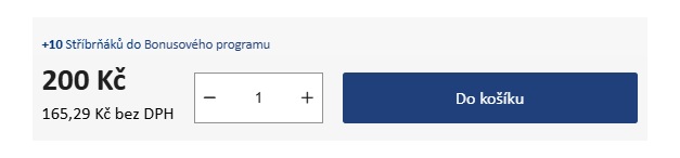 Príklad Strieborných bodov pri produkte
