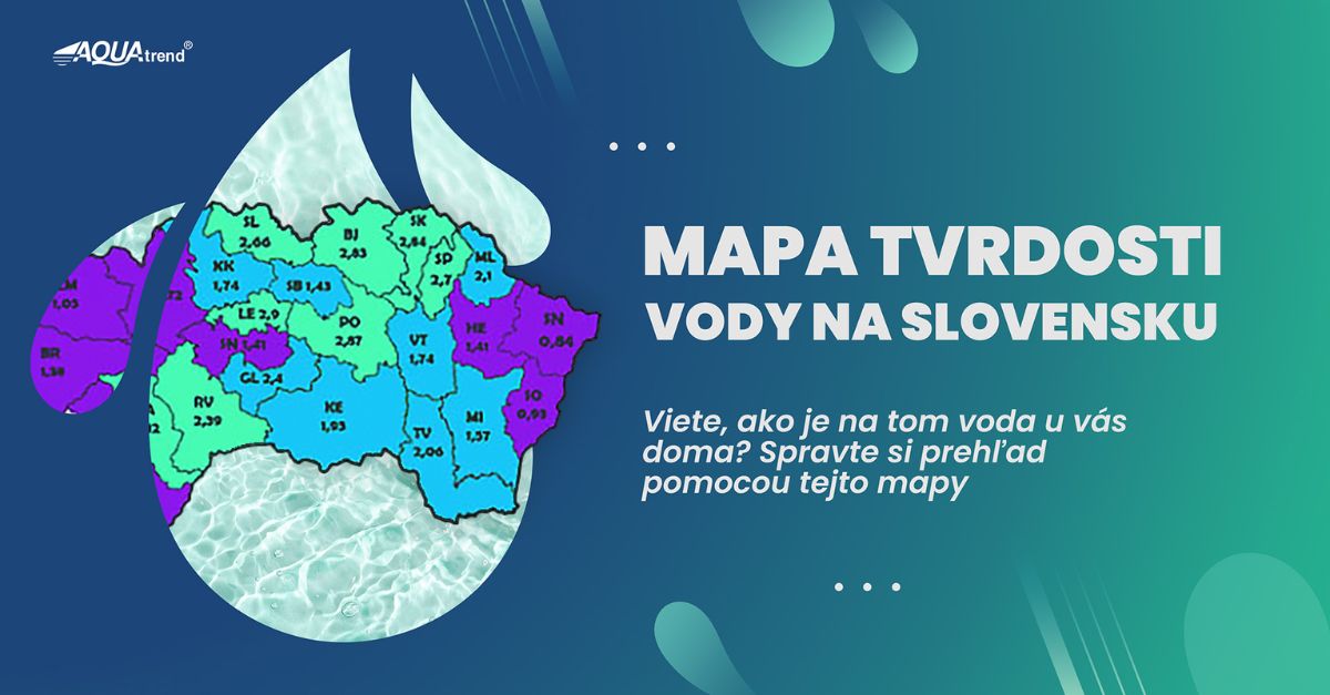 Mapa tvrdosti vody na Slovensku