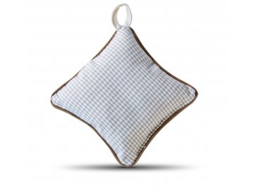 Jehelníček kostička hnědý lem