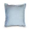 polštář a povlak bílá a světle modrá kostička