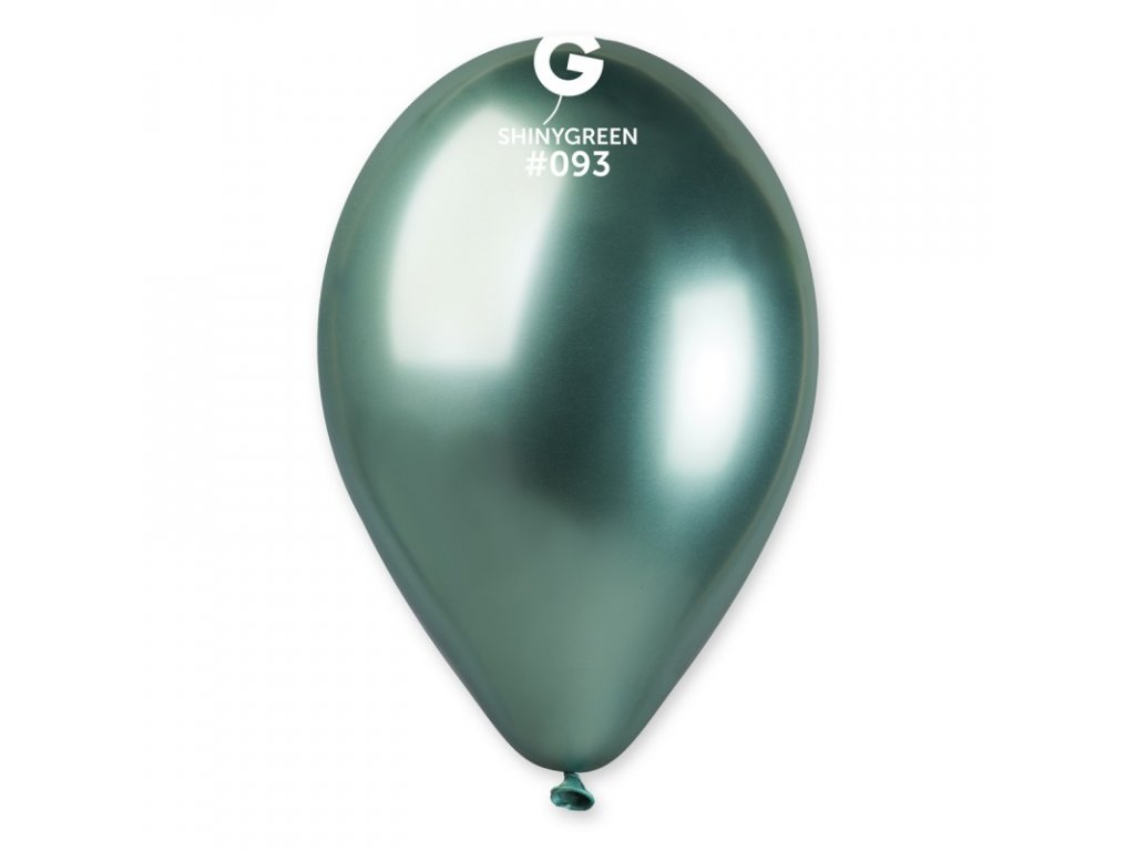 chromový zelený balonek