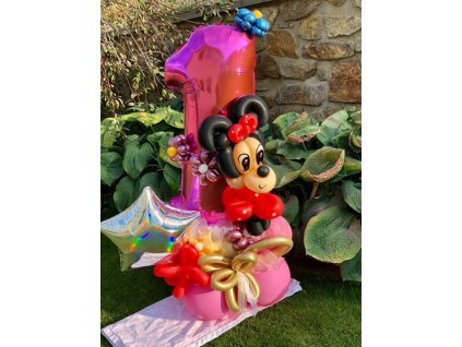 Mickey Mouse Minnie dárek balónky jednička