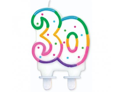 narozeninová svíčka svíčky dortová svíčka na dort 30