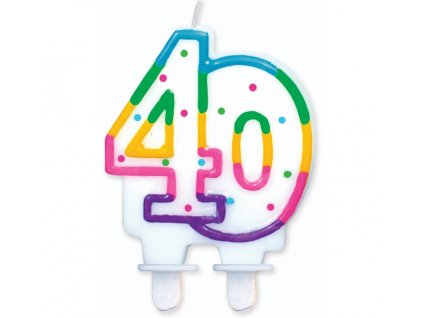 narozeninová svíčka svíčky dortová svíčka na dort 40