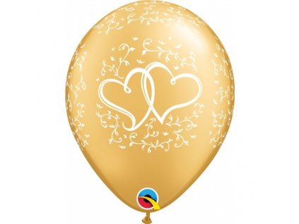 zlaté balónky s konfety narozeninové balonky párty svatební