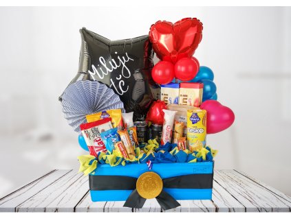 box s překvapením bedýnka sladkosti dárek dárky balónky narozeninové párty (1)