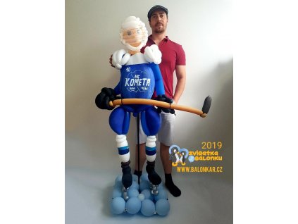 hokejista hokejistu fanouška dárek dárky hockey player kometa komeťák pro děti balonky narozeniny narozeninové balonek