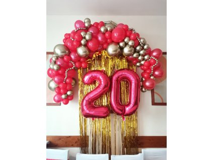 balonky čísla numbers písmena narozeninová párty balonek číslice balloon balloons dva nula girlanda garland ozdoba narozeniny výzdoba