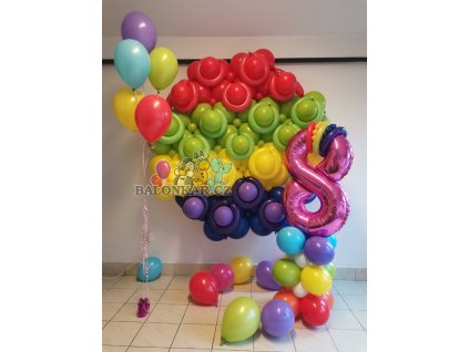 Balónek balon balonková balonkové balonkový číslice narozeninové balloon balloons číslo number letter písmeno pop it duha duhové duhová rainbow