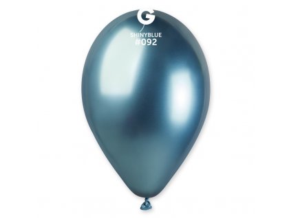 chromový modrý balonek