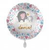 Fóliový balónek kruh "Vítej doma" 43 cm