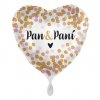 Fóliový balónek svatební "Pan a Paní" konfety 43 cm