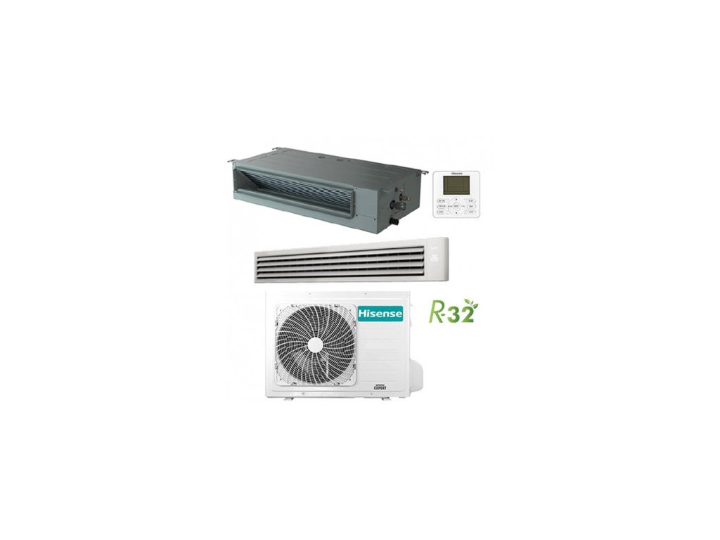climatizzatore condizionatore hisense canalizzabile con griglia motorizzata r32 9000 btu adt26ux4rbl4 inverter classe a a