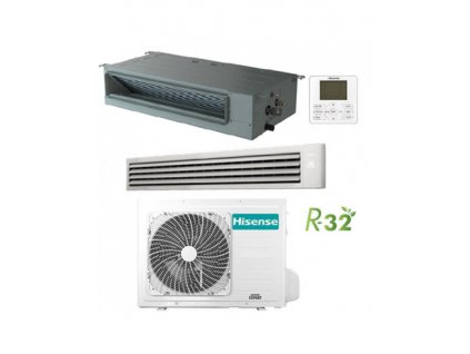 climatizzatore condizionatore hisense canalizzabile con griglia motorizzata r32 9000 btu adt26ux4rbl4 inverter classe a a