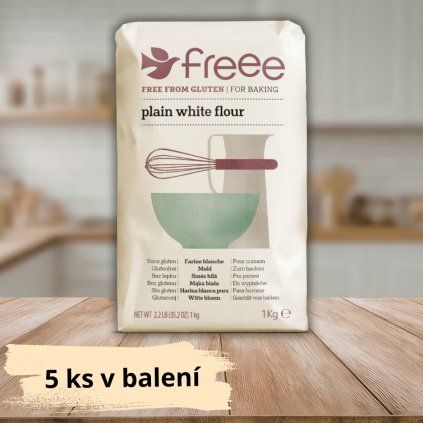 5 ks v balení plain bílá