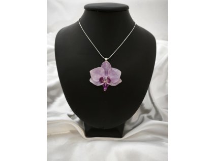 Náhrdelník orchidej Eternelle stříbrný