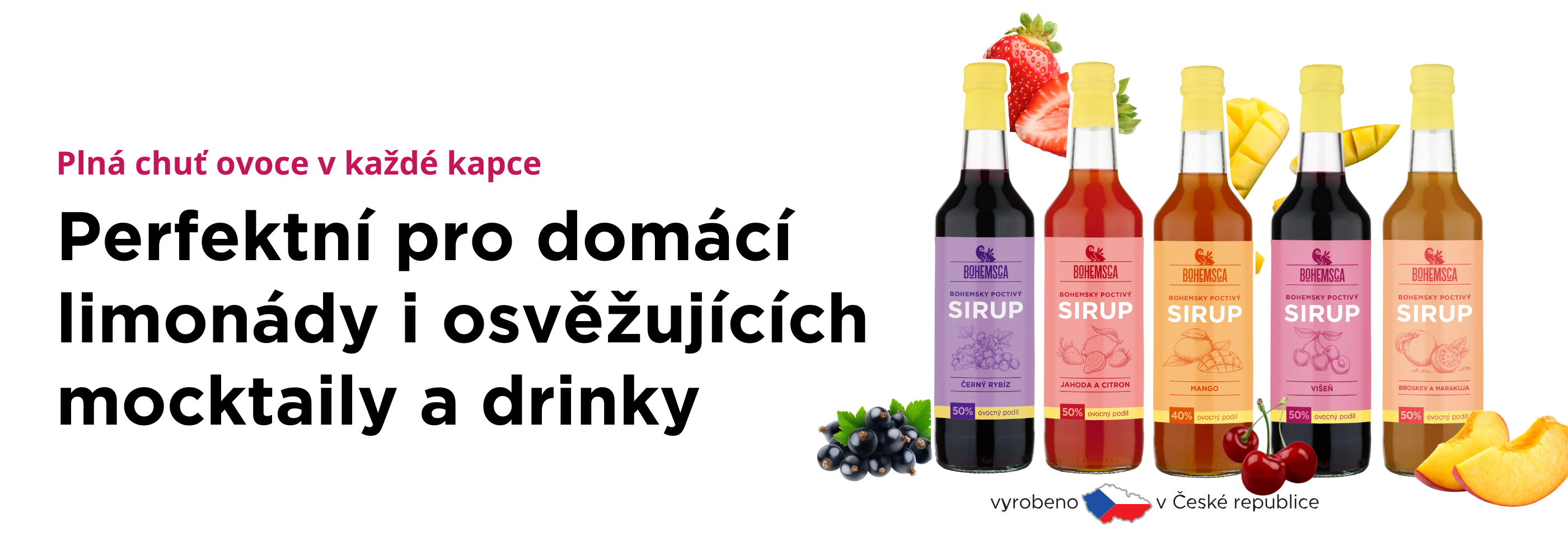 Ovocné sirupy s vysokým podílem ovoce