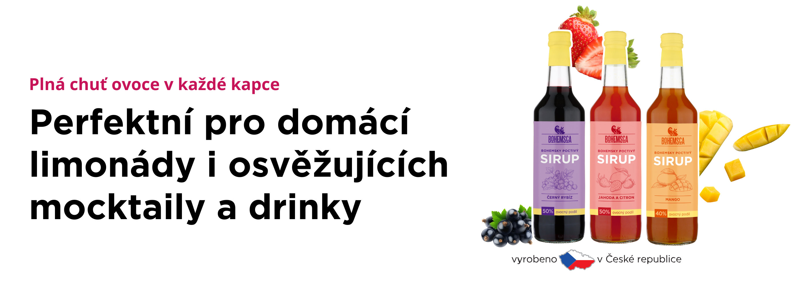 Ovocné sirupy s vysokým podílem ovoce