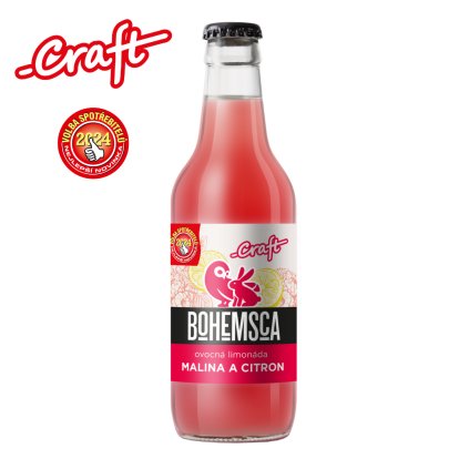 CRAFT limonáda MALINA a CITRON 330 ml - 15 ks