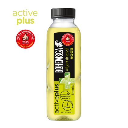ACTIVE PLUS vitamínová voda LIMETKA 390 ml - 12 ks