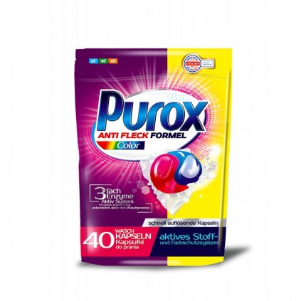 Kapsulki do prania Purox color 40szt Clovin